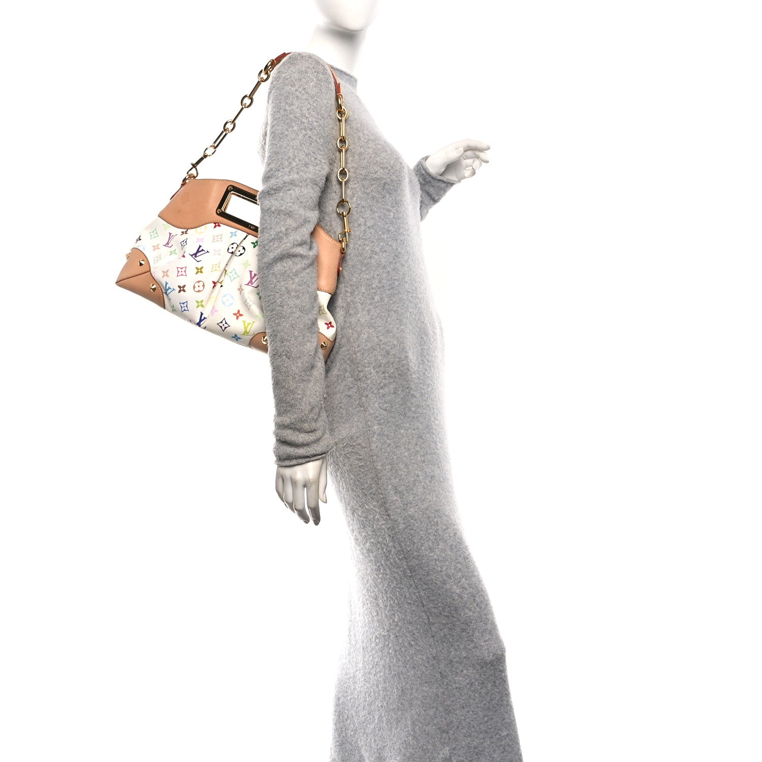 Louis Vuitton Monogram Multicolor Judy MM White 2 of 9