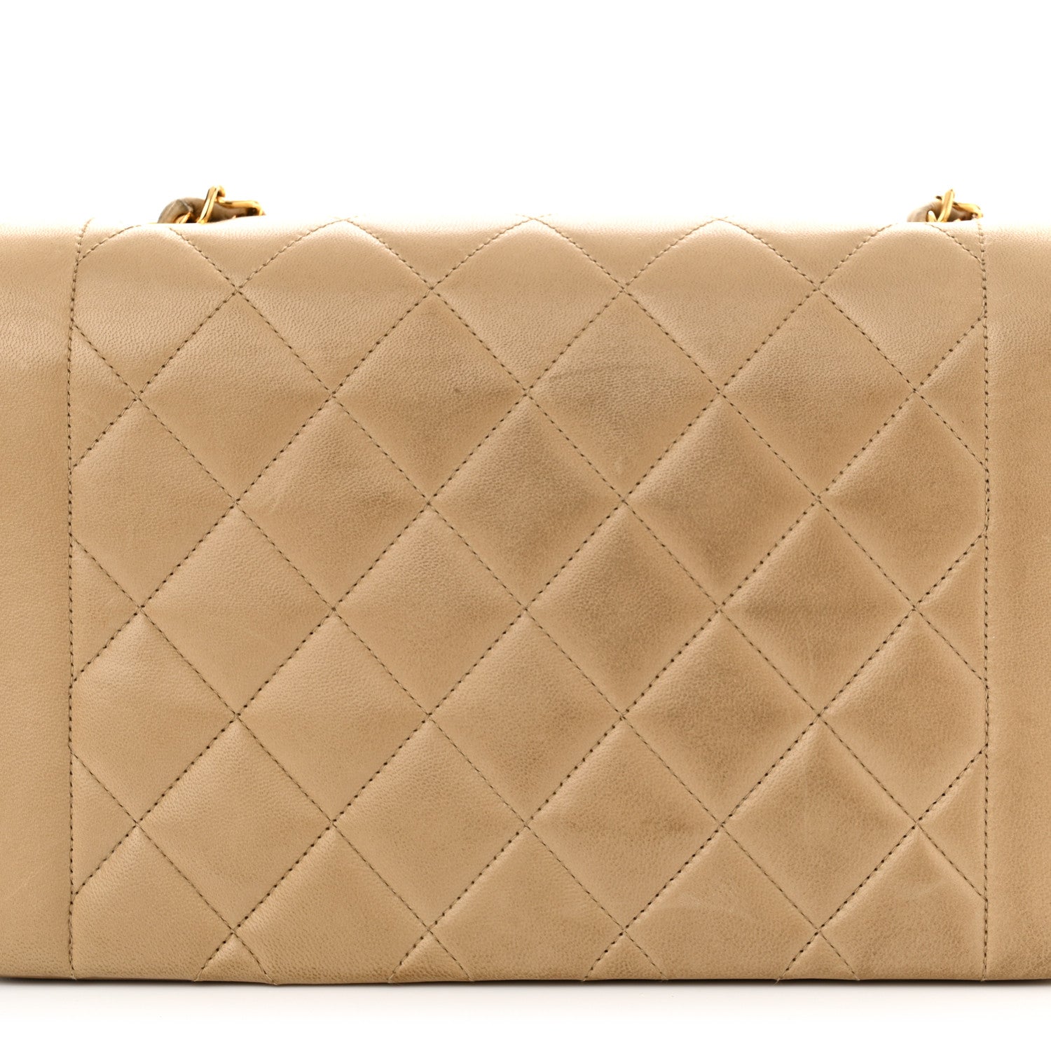 Chanel Lambskin Quilted Medium Single Flap Beige 10 of 11