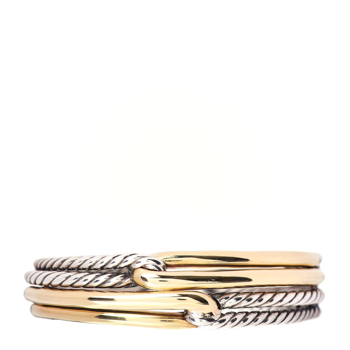 Sterling Silver 18K Yellow Gold Double-Loop Labyrinth Bracelet