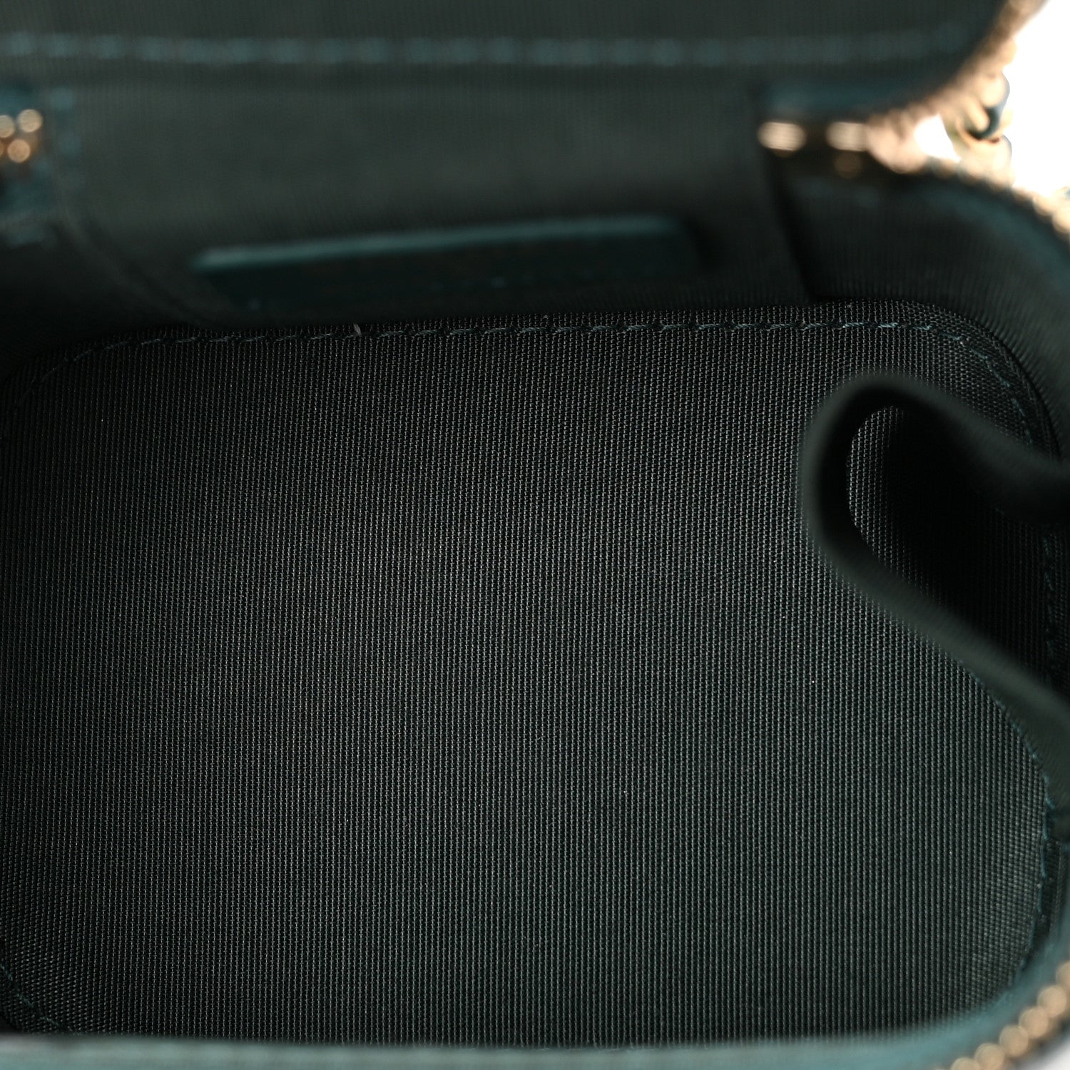 Chanel Lambskin Quilted Top Handle Mini Vanity Case With Chain Green 5 of 12