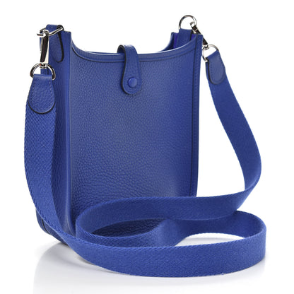 Hermes Taurillon Clemence Evelyne TPM Bleu Electrique 3 of 10