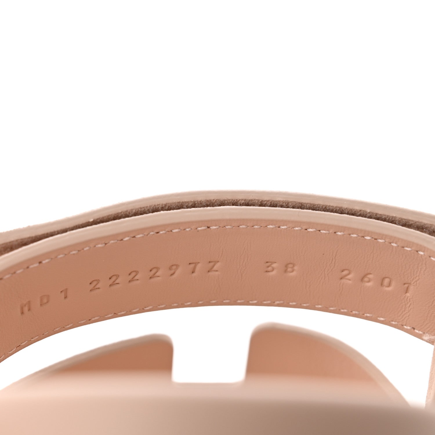 Hermes Suede Goatskin Womens Chypre Sandals 38  Rose Porcelaine 9 of 10