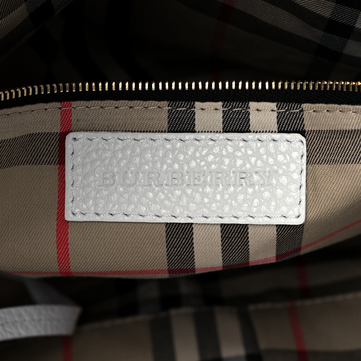 Burberry London Grainy Calfskin Medium Baynard Tote White 6 of 14