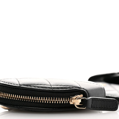 Chanel Pearl Lambskin Pearl Crown CC Wristlet Multi Pouches Black 10 of 11
