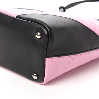 Chanel Calfskin Quilted Small Cambon Tote Pink Black 7 of 11
