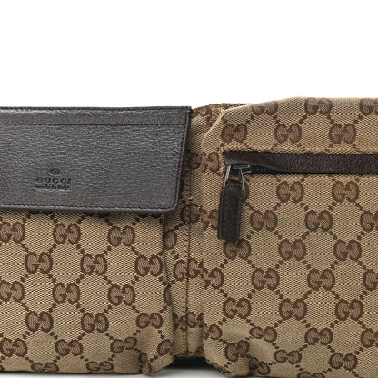 Gucci GG Monogram Double Pocket Belt Bag Dark Brown 10 of 14