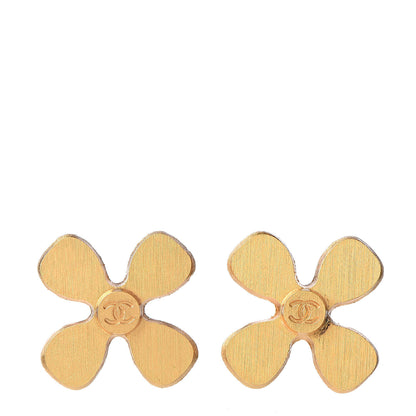 Chanel CC Cross Earrings Gold 1 of 6