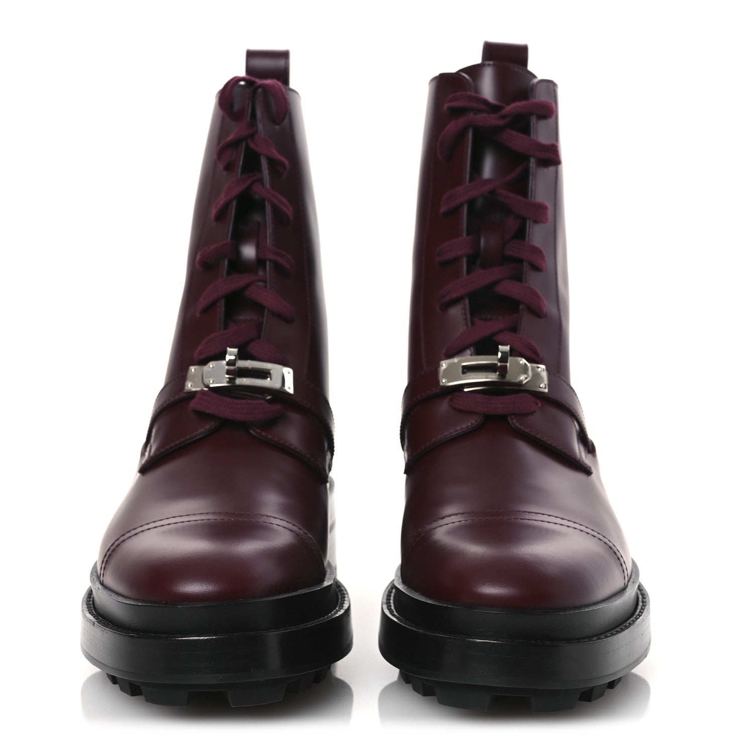 Hermes Glossed Calfskin Funk Ankle Boots 38 Rouge H 3 of 12