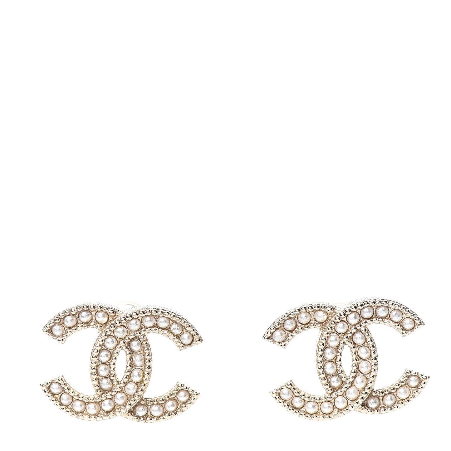 Pearl CC Earrings Light Gold