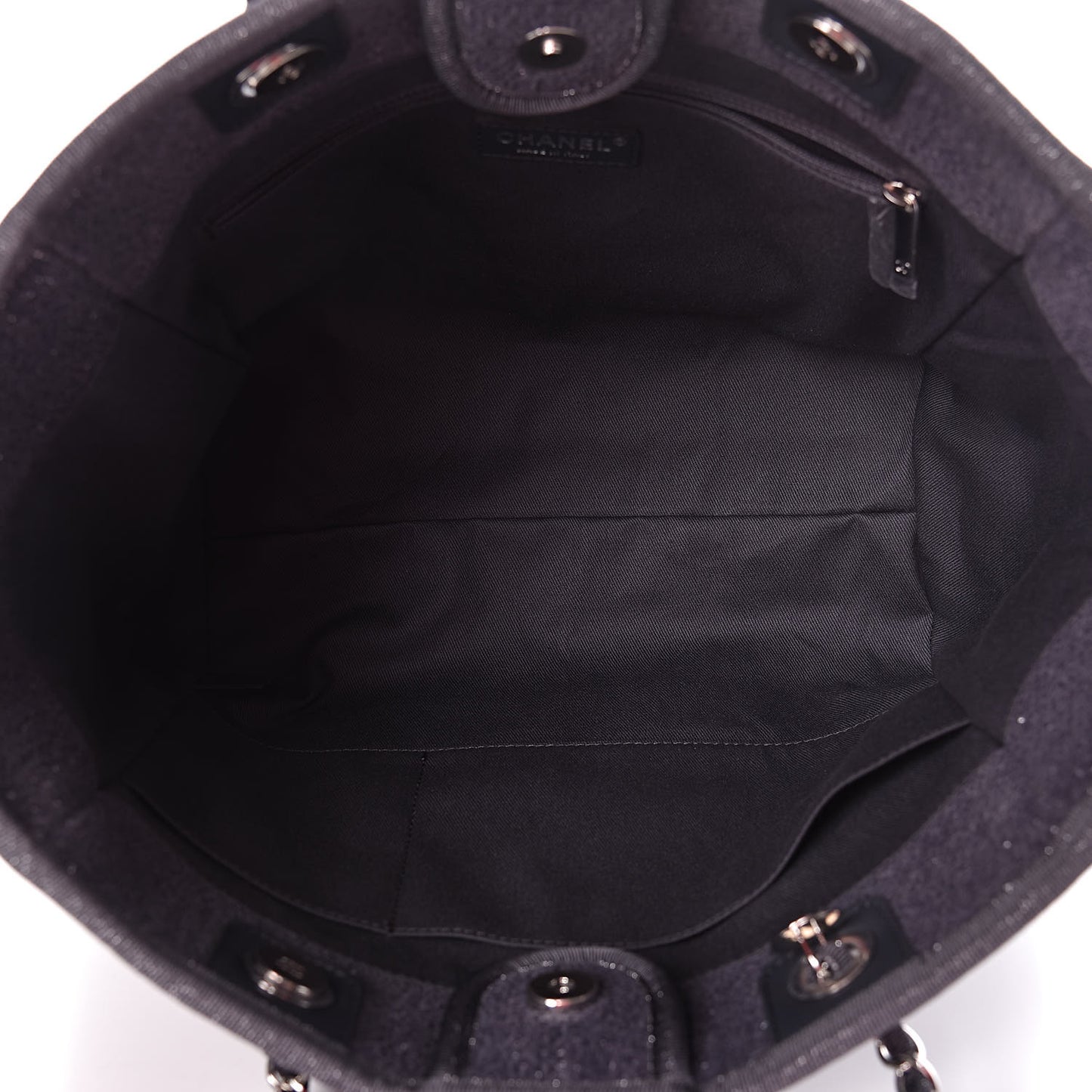 Lurex Boucle Small Deauville Tote Gray