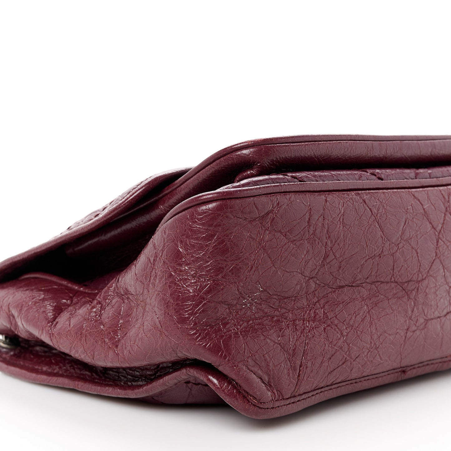 Crinkled Calfskin Matelasse Monogram Medium Niki Chain Satchel Rouge Legion