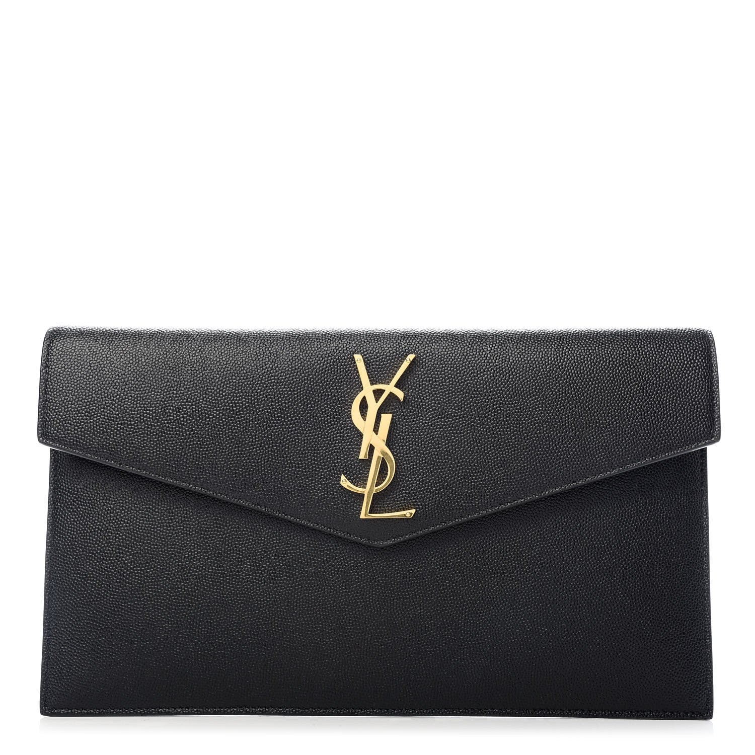 Saint Laurent Grain De Poudre Uptown Pouch Black 1 of 8