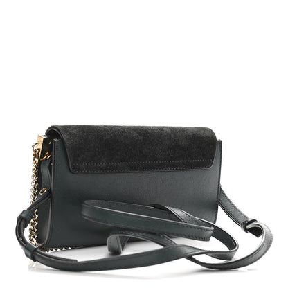Chloe Suede Calfskin Mini Faye Shoulder Bag Intense Green 3 of 10