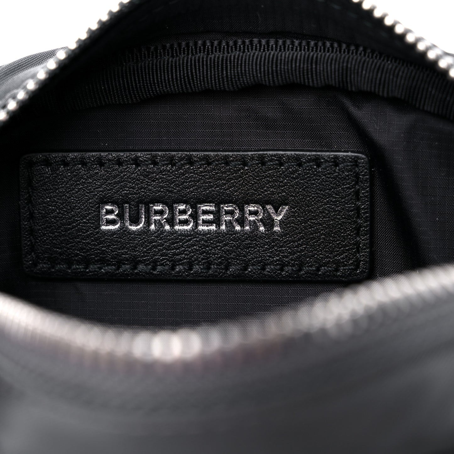 Econyl Logo Print Small Cannon Bum Bag Charcoal Grey