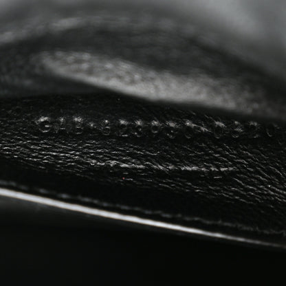 Saint Laurent Nubuk Crocodile Embossed Mini Classic Monogram Cassandra Top Handle Black 7 of 11