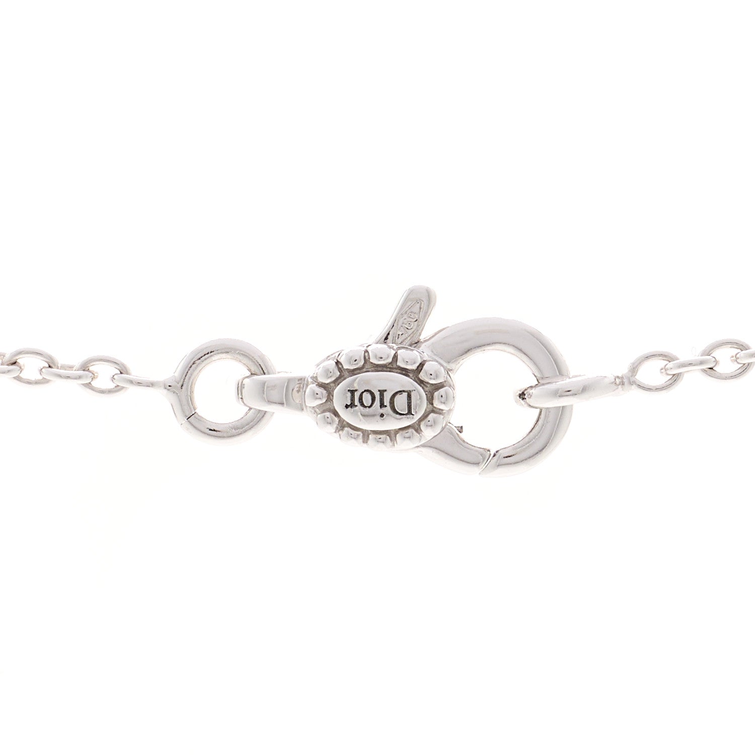 Christian Dior 18K White Gold Diamond Mother of Pearl Rose Des Vents Necklace 4 of 6