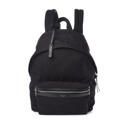 Saint Laurent Canvas City Backpack Black 1 of 11