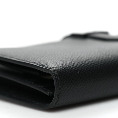 Hermes Epsom Monochrome Bearn Gusset Wallet Black 10 of 12