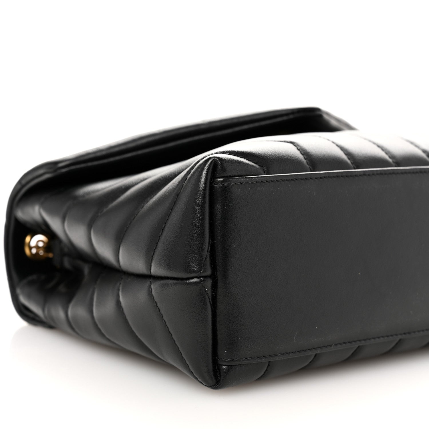 Saint Laurent Calfskin Y Quilted Monogram Small Loulou Chain Satchel Black 10 of 12