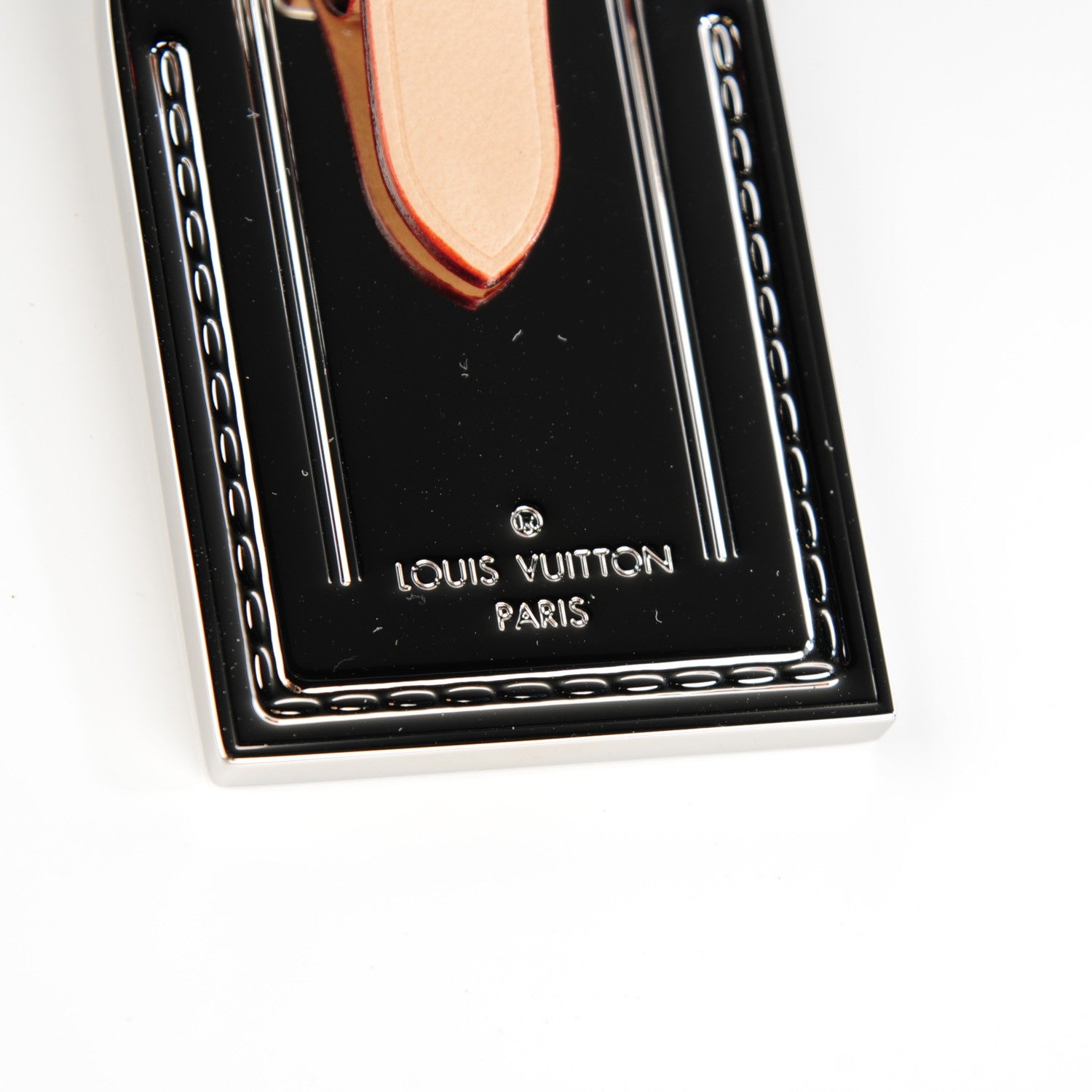Louis Vuitton Metal Luggage Tag Key Holder Silver 6 of 6