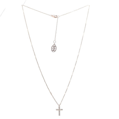 Cartier 18K Pink Gold Diamond Symbols Cross Pendant Necklace 3 of 6