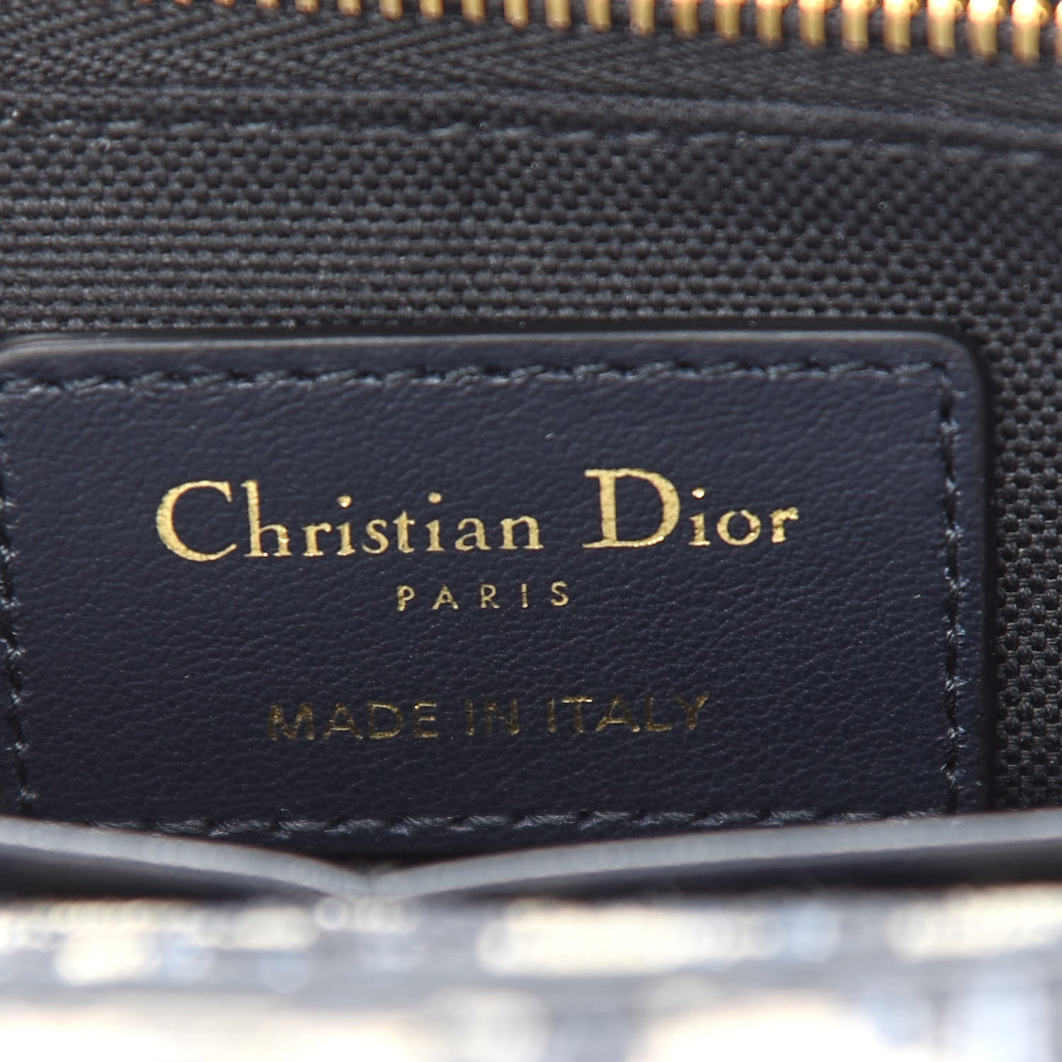 Christian Dior Oblique Montaigne 2-In-1 Pouch Blue 6 of 8