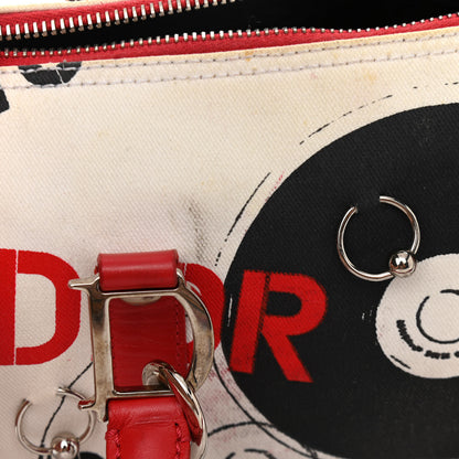 Christian Dior Canvas Hardcore Pierced Boston Black Red White 10 of 12