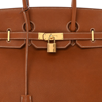 Hermes Natural Barenia Faubourg Birkin 35 Fauve 8 of 17