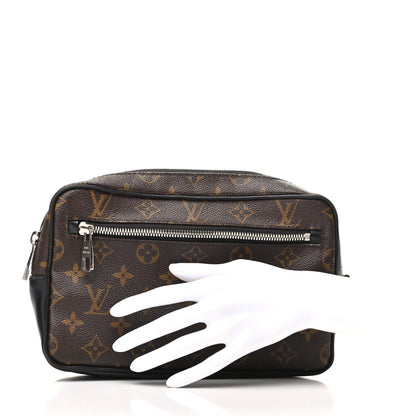 Louis Vuitton Monogram Macassar Kasai Clutch Black 2 of 8