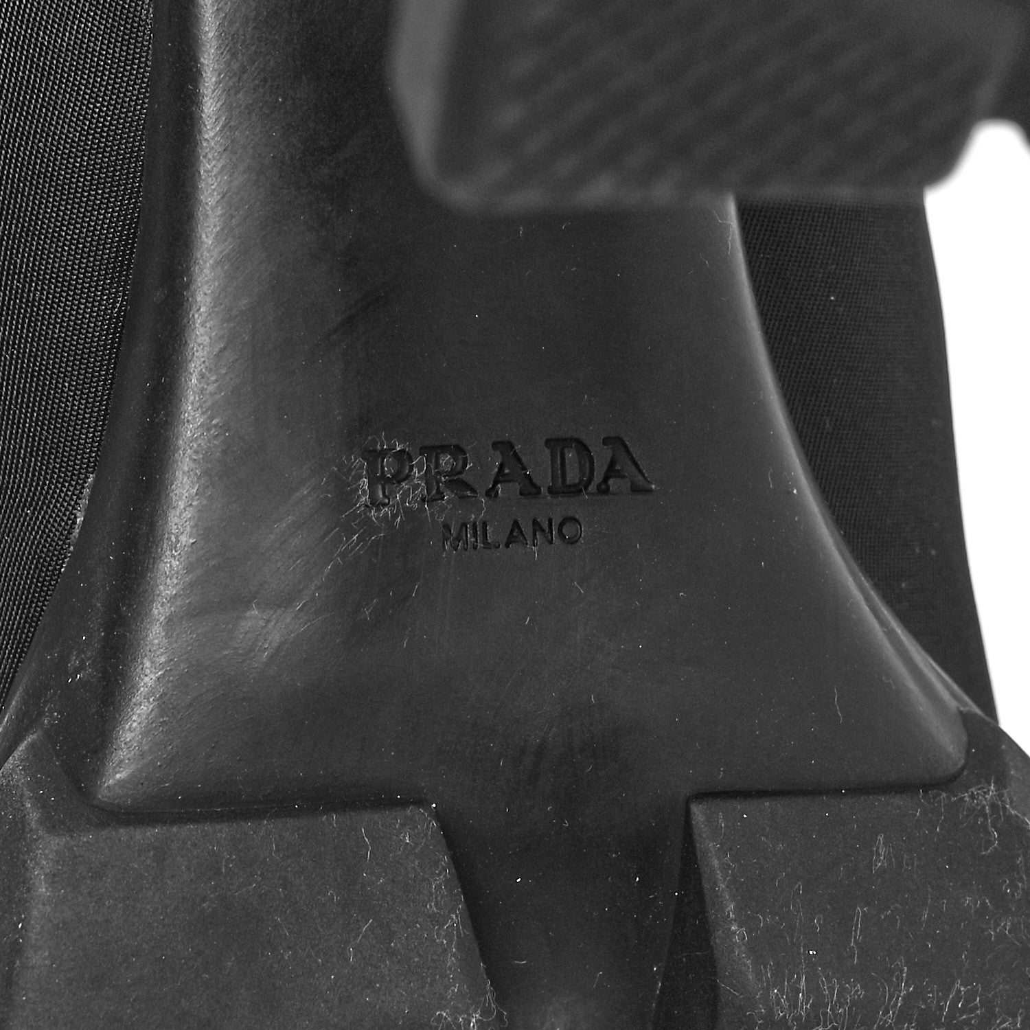 Prada Spazzolato Re-Nylon Metal Triangle Logo 110mm Ankle Boots 37 Black 7 of 9