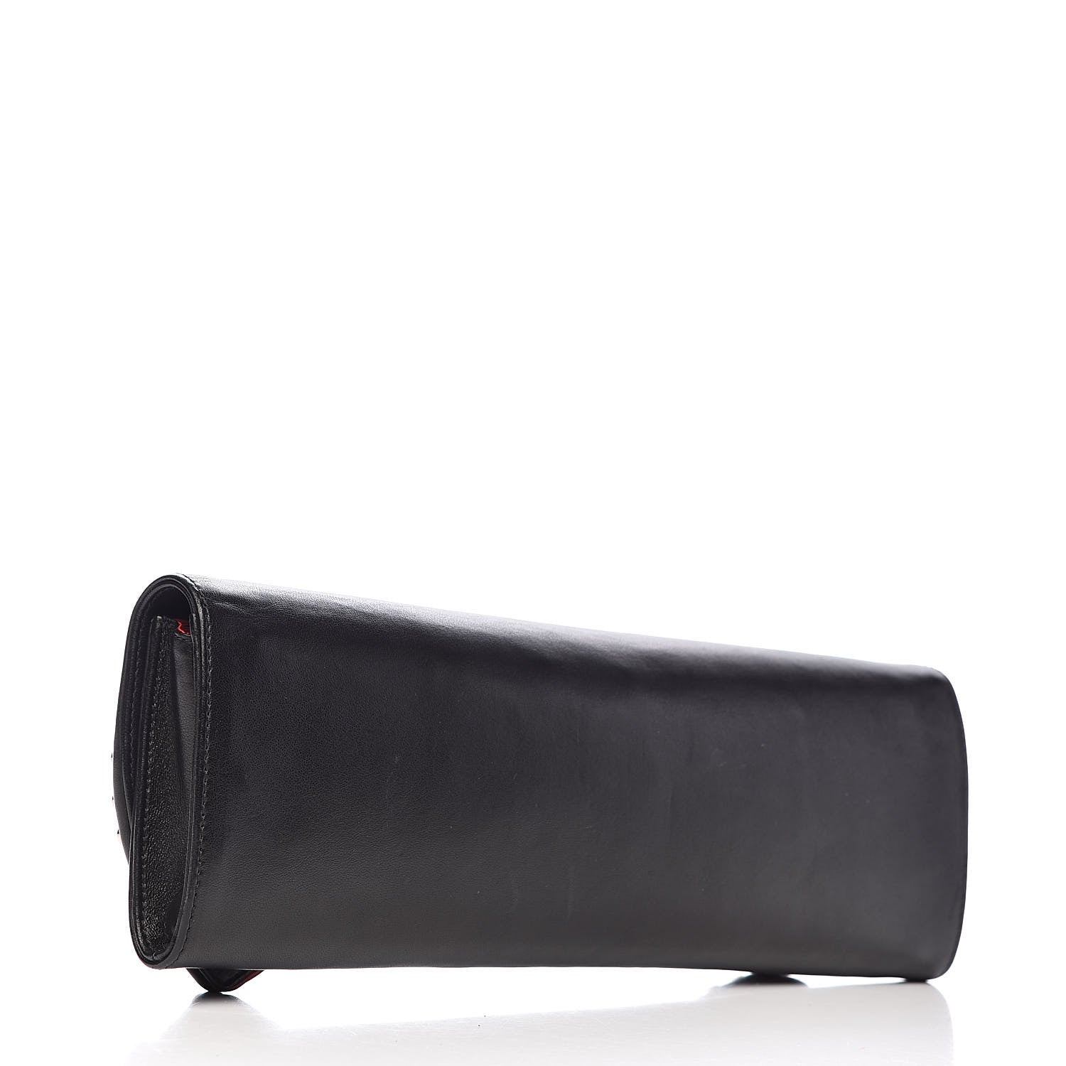 Christian Louboutin Calfskin Spikes Pigalle Clutch Black 3 of 7
