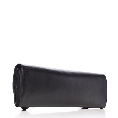 Christian Louboutin Calfskin Spikes Pigalle Clutch Black 3 of 7