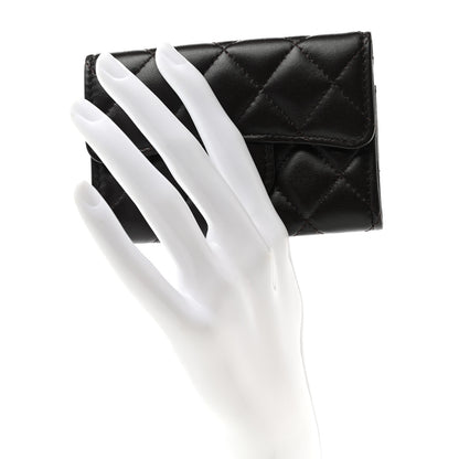 Chanel Lambskin Quilted Flap Card Holder Dark Brown 2 of 8