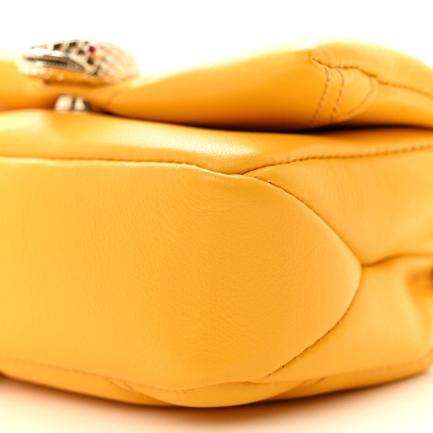 Calfskin Serpenti Cabochon Micro Bag Yellow