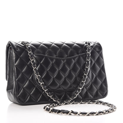 Chanel Lambskin Quilted Medium Double Flap Black 3 of 10