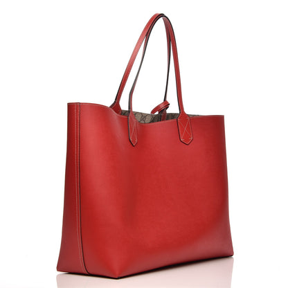 Gucci GG Supreme Monogram Large Reversible Tote Beige Red 6 of 9