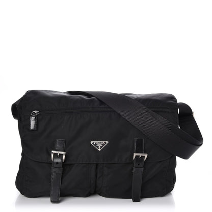 Prada Nylon Vela Messenger Bag Black 1 of 7