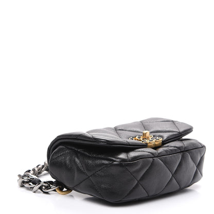 Chanel Lambskin Quilted Chanel 19 Waist Bag Black 3 of 10