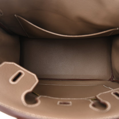 Hermes Taurillon Clemence Birkin 30 Etoupe 5 of 11