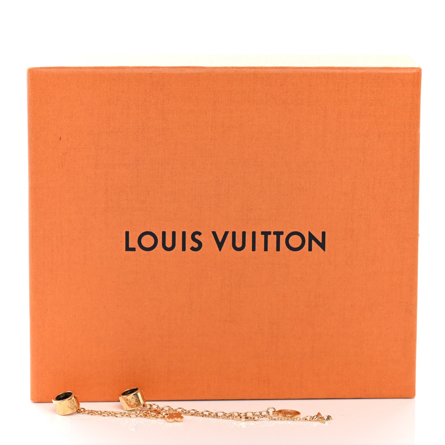 Louis Vuitton Nanogram Earphone Earrings Gold 4 of 4