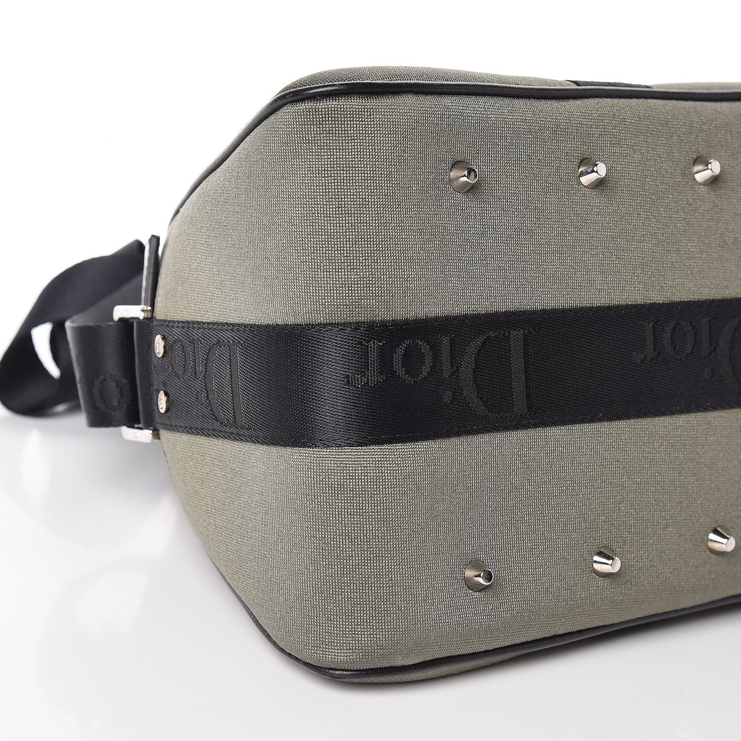 Silk Jersey Crystal Hardcore Bowler Bag Grey Black