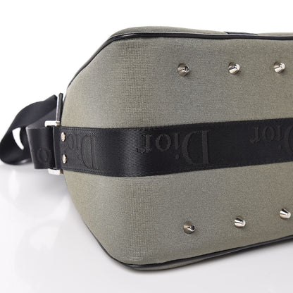 Christian Dior Silk Jersey Crystal Hardcore Bowler Bag Grey Black 12 of 13