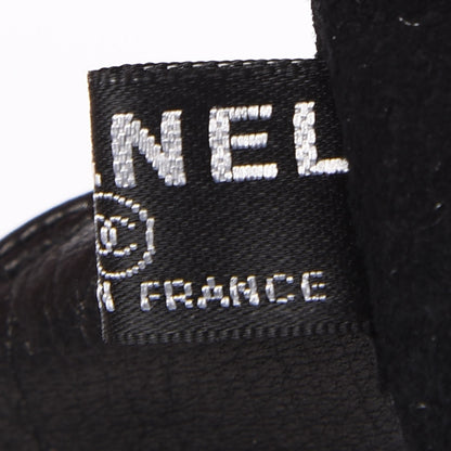 Chanel Lambskin Fingerless Chain Gloves 7 Black 7 of 8