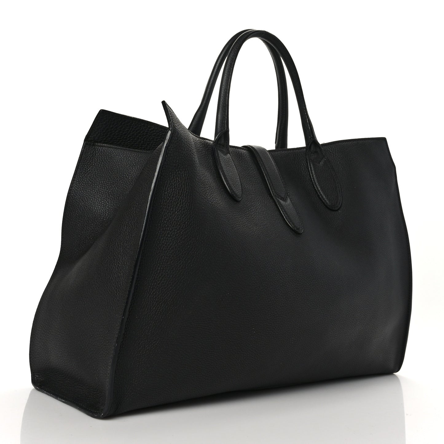 Soft Calfskin Medium Jackie Top Handle Bag Black