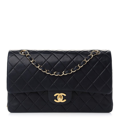 Chanel Lambskin Quilted Medium Double Flap Black 1 of 14