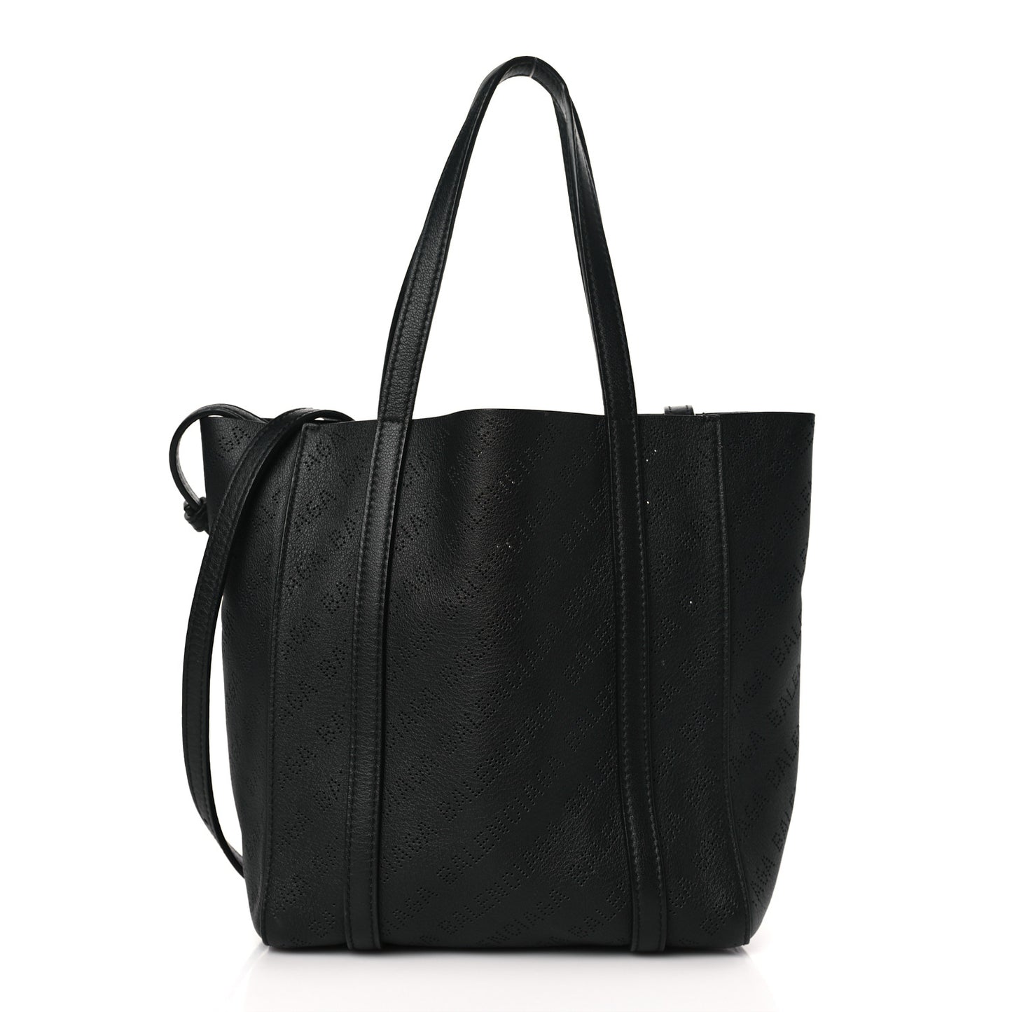 Smooth Calfskin Logo Perforated XXS Everyday Tote Black