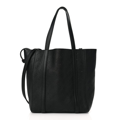 Balenciaga Smooth Calfskin Logo Perforated XXS Everyday Tote Black 1 of 9