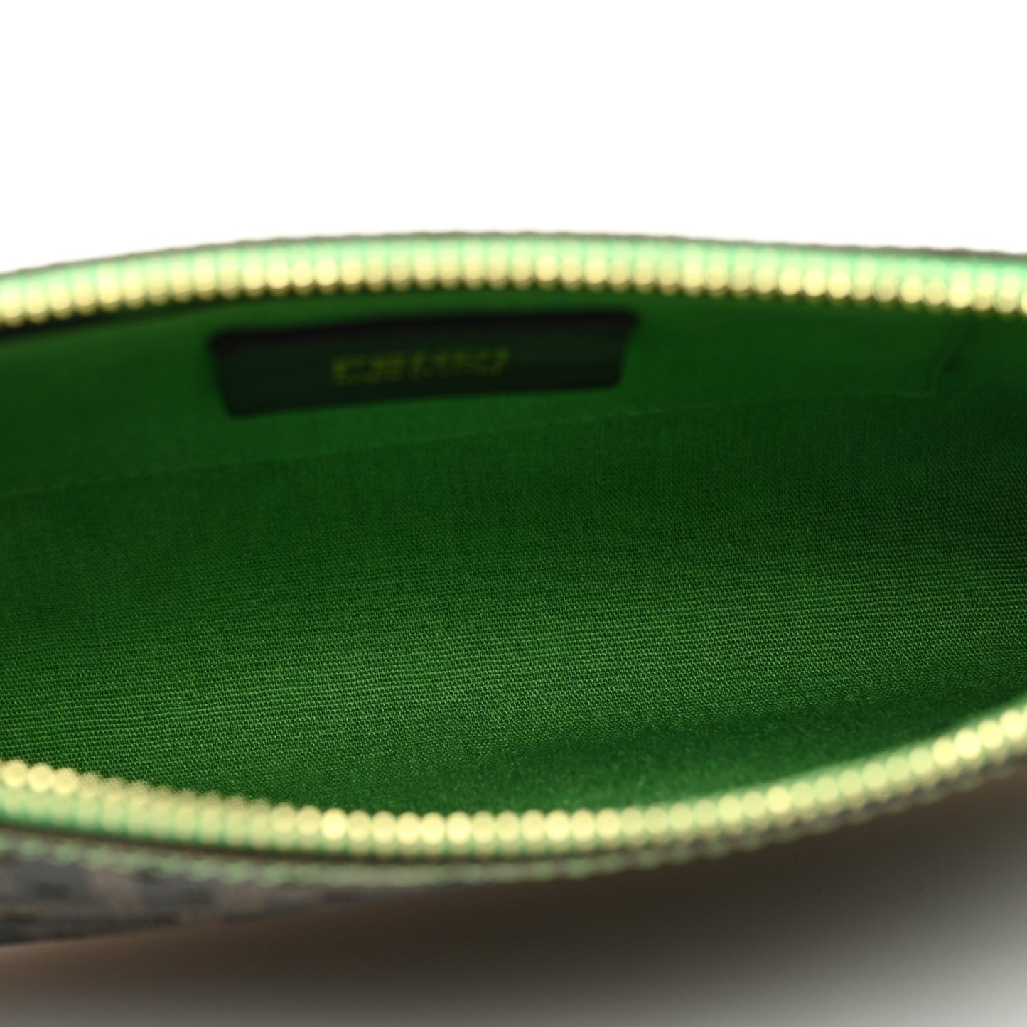 Zucca Spalmati Dots Pochette Tobacco Green