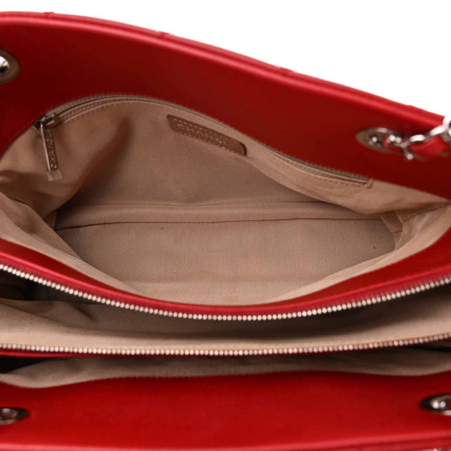 Chanel Caviar Quilted Timeless CC Soft Tote Red 5 of 12
