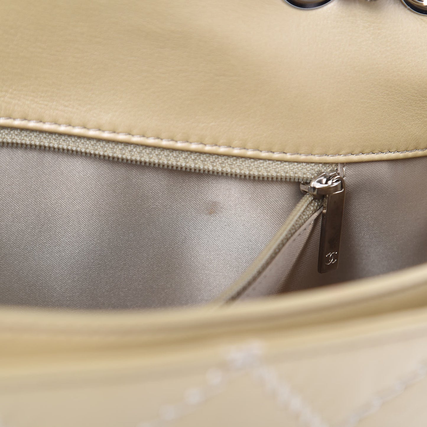 Calfskin Ultimate Stitch Flap Gold